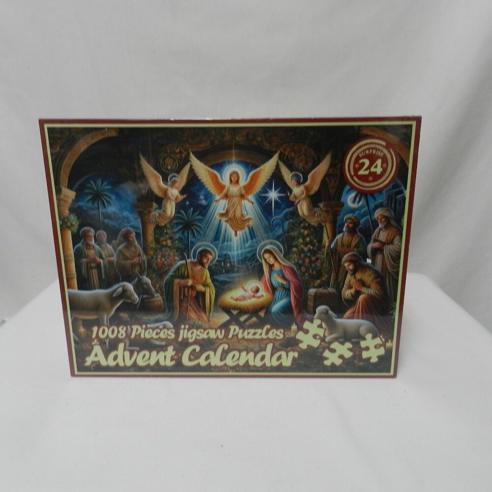 2025 Nativity Scene Christmas Advent Calendar Jigsaw Puzzle 1008 Pieces NWT NEW